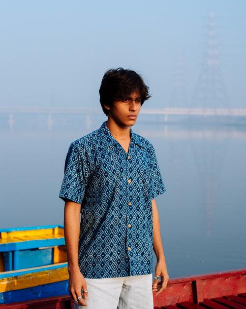 KAJU KATLI INDIGO DABU SHIRT