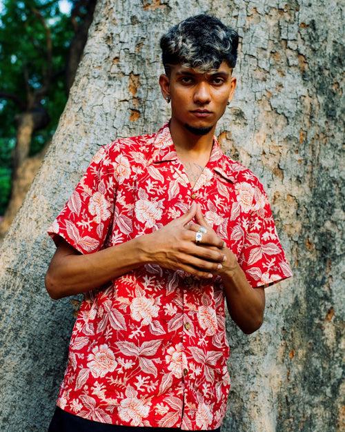 RED TROPICAL RAPID SHIRT