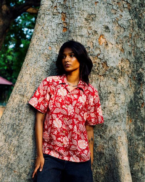 RED TROPICAL RAPID SHIRT