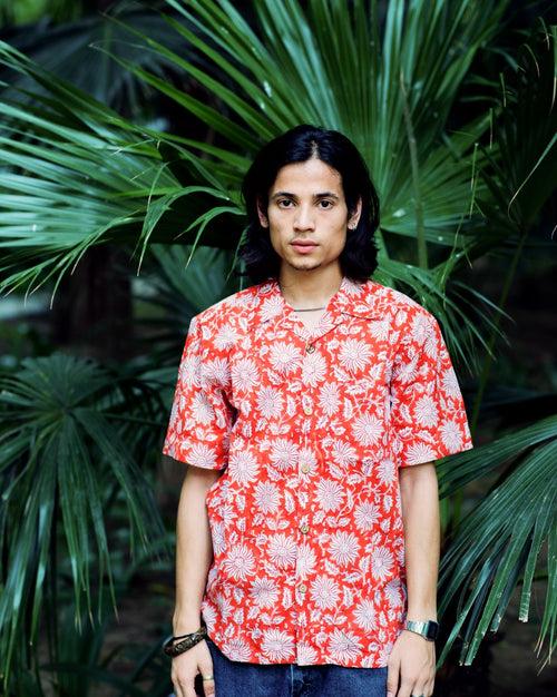 TANGERINE FLORAL RAPID SHIRT