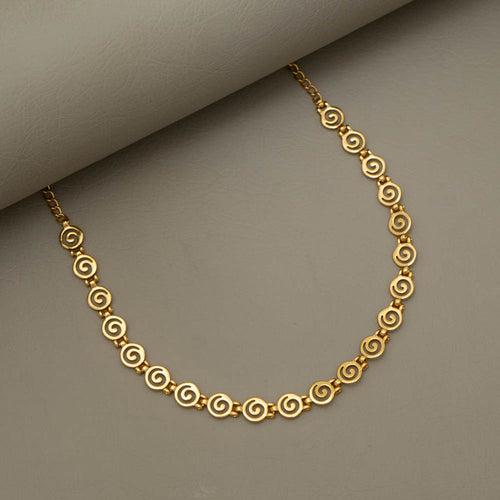 KN101383  - Gold Plated Choker Necklace