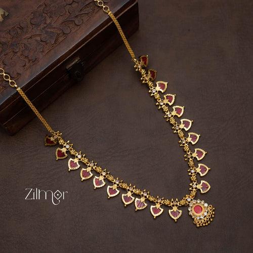 Palakka Long Haram Necklace with Pendant  PP100218