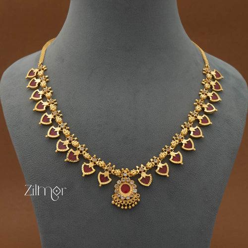 Palakka Long Haram Necklace with Pendant  PP100218