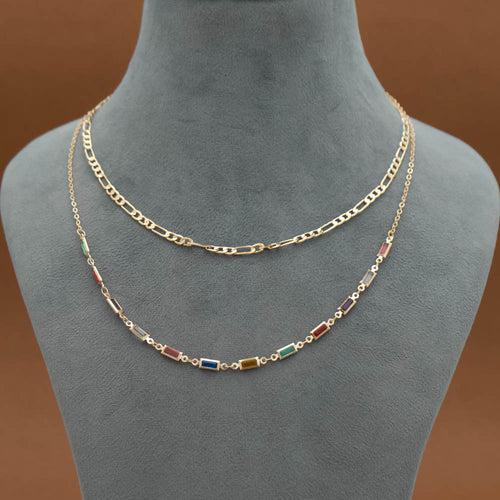 PT101556  -Simple Double  layer Necklace