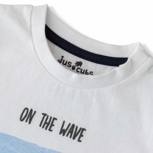 Baby Boys  On The Wave Printed T Shirt & Solid Shorts Set