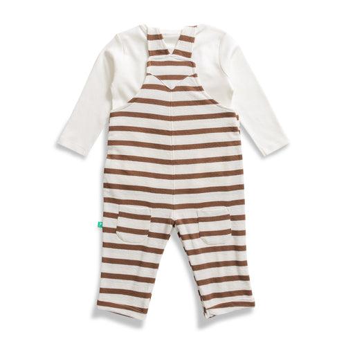 Baby Boys Striped Dungaree