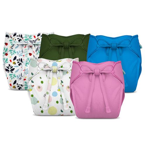 5 Piece Pack of New & Improved Smart Nappy for 0-3 months old Infants (Size XS)