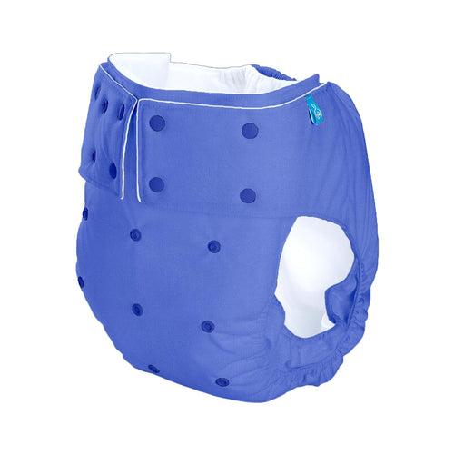 Reusable Cloth Diaper For Adults, Older Men & Women with 1 Wet Free 4 Layer Insert (Oceanic Blue)