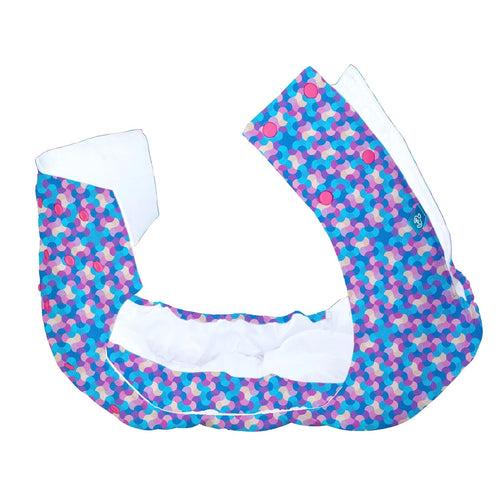 Reusable Cloth Diaper For Adults, Older Men & Women with 1 Wet Free 4 Layer Insert (Mosiac)