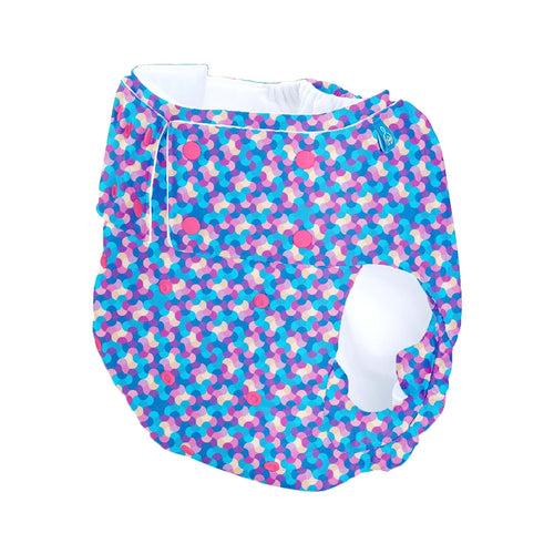 Reusable Cloth Diaper For Adults, Older Men & Women with 1 Wet Free 4 Layer Insert (Mosiac)