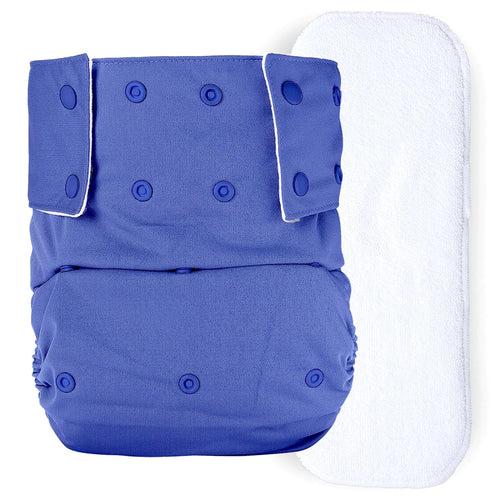 Reusable Cloth Diaper For Adults, Older Men & Women with 1 Wet Free 4 Layer Insert (Oceanic Blue)