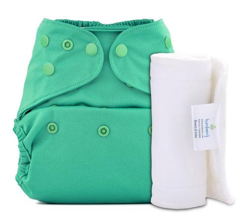 Diaper Cover (Blue Green) + 1 Wet free Insert