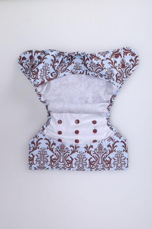 Diaper Cover (Blue brown Royal) + 1 Wet free Insert