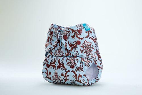 Diaper Cover (Blue brown Royal) + 1 Wet free Insert