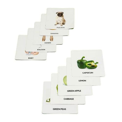 Green flash cards and Identical flash cards