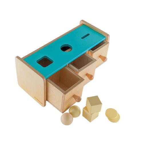 Shape Sorter box with bins