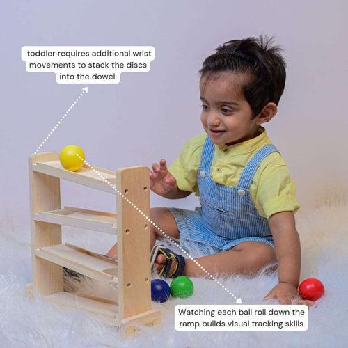 Wooden Ball Tracker Toy for Babies