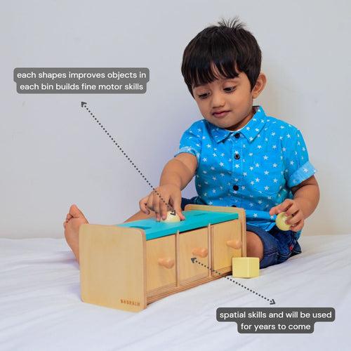 Shape Sorter box with bins