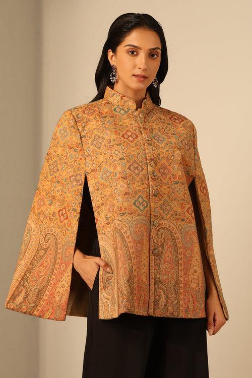 Anibha Fine Wool Silk Cape