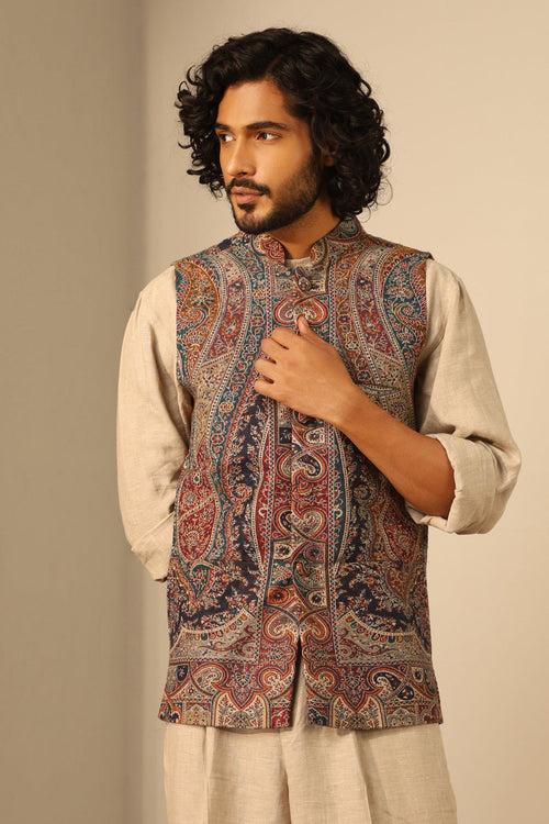 Arjun Fine Wool Silk Waist Coat