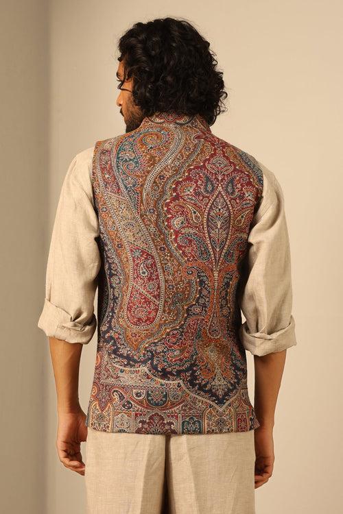 Arjun Fine Wool Silk Waist Coat