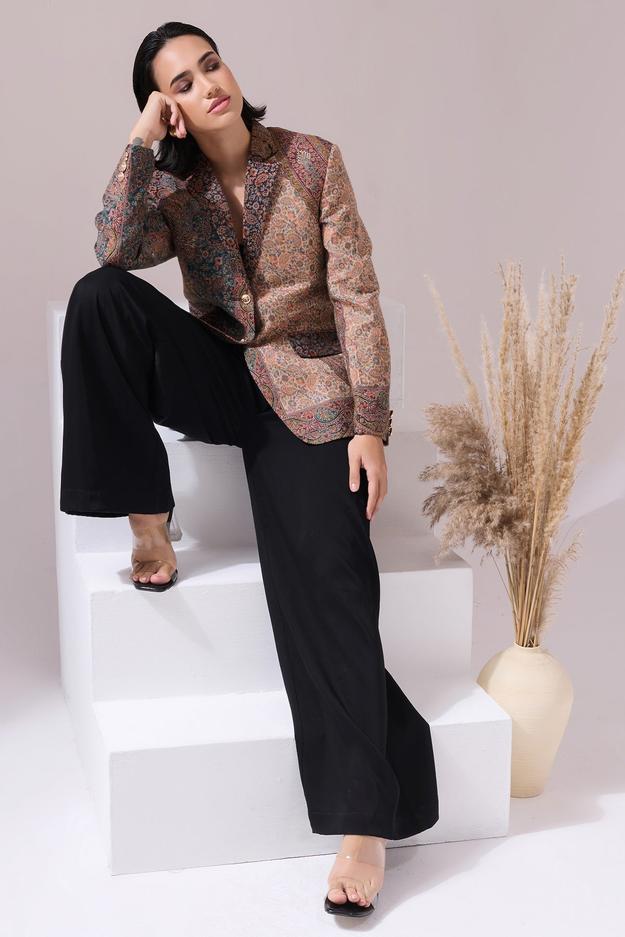 Tashi Fine Wool Silk Blazer