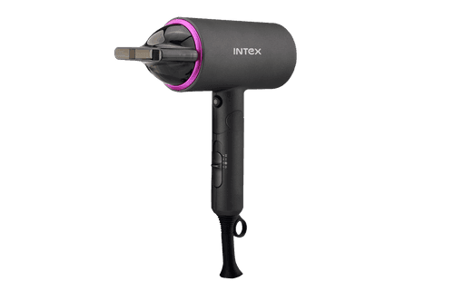Intex 1400W Foldable Hair Dryer with 2 Heat Settings, Cool Shot Switch and Detachable Concentrator (HD 1402)