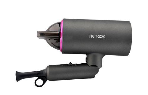 Intex 1400W Foldable Hair Dryer with 2 Heat Settings, Cool Shot Switch and Detachable Concentrator (HD 1402)