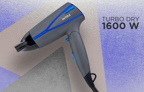 Intex 1600W Foldable Hair Dryer with 2 Power and Heat Settings, Cool Shot Switch and Overheat Protection (AD 1710)