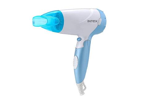 Intex 1500W Foldable Hair Dryer with 2 Speed and Heat Settings, Cool Shot Switch and Detachable Concentrator (HD 1503)