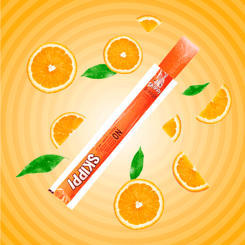 Skippi Orange Flavor Ice Pop, Case of 10 units