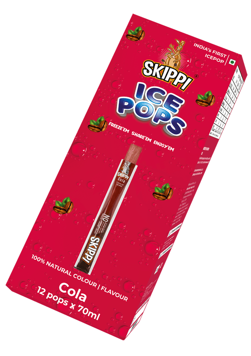 Skippi Cola Flavor Ice Pop, Case of 10 Units