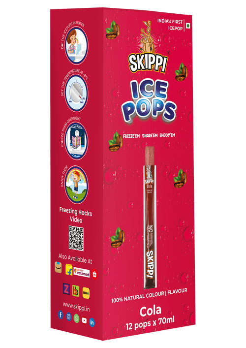 Skippi Cola Flavor Ice Pop, Case of 10 Units