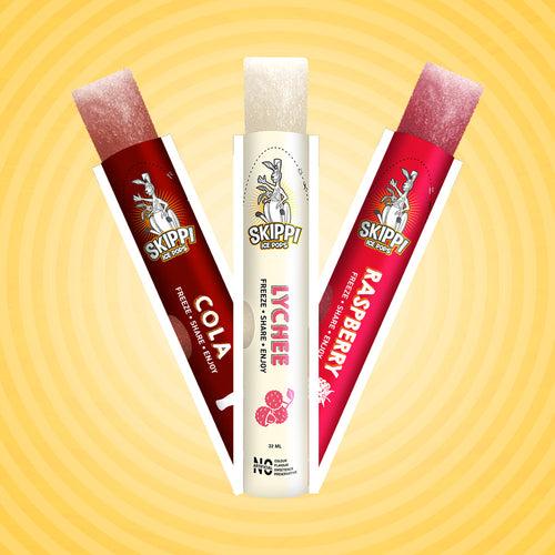 Skippi Yellow small Box, Pack of 12 Ice pops( 3 Flavors)