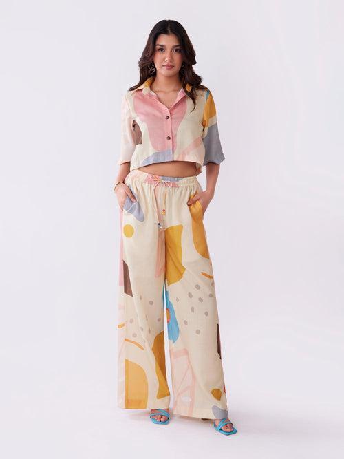 Summer Floral Printed Pants