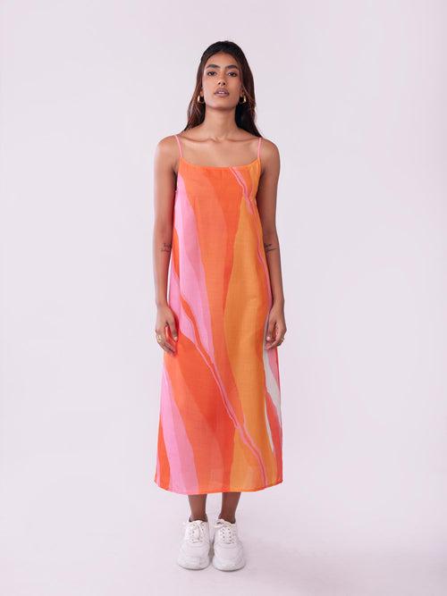 Vibrant Printed Shirt & Dress (Set of 2)