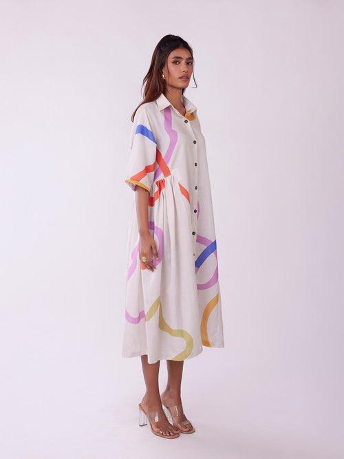 Euphoria Printed Shirt Dress