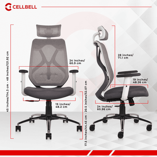 CELLBELL C190 Berlin Ergonomic Mesh Executive  Office & Home Chair