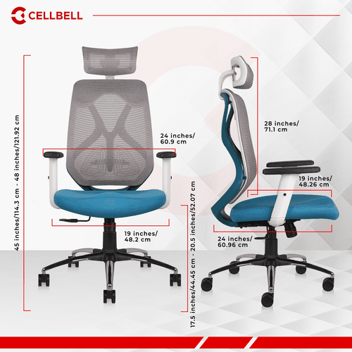 CELLBELL C190 Berlin Ergonomic Mesh Executive  Office & Home Chair