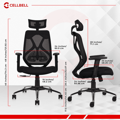 CELLBELL C190 Berlin Ergonomic Mesh Executive  Office & Home Chair