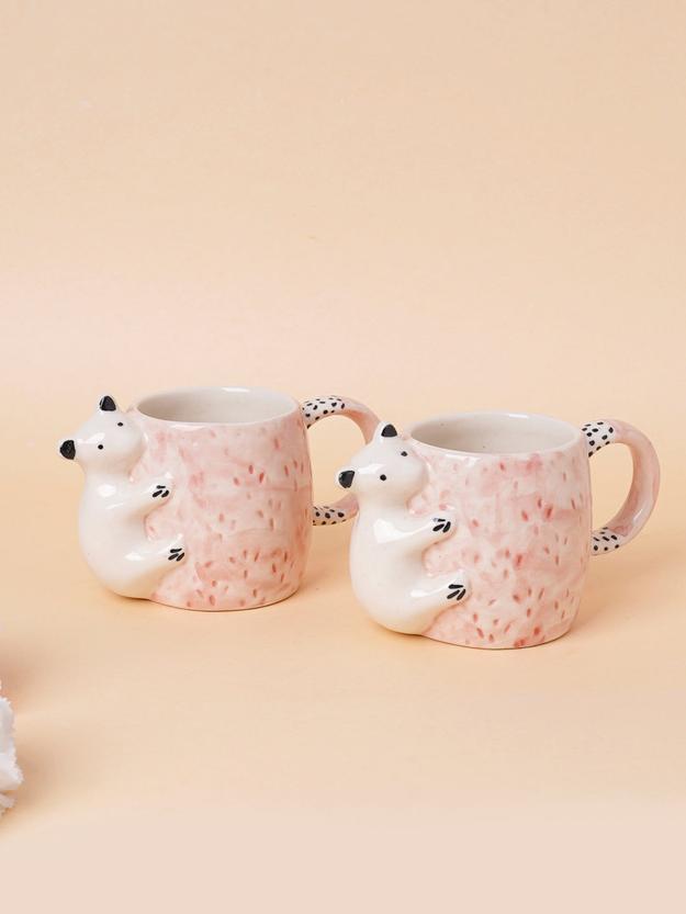 Bear Hug Ceramic Mug Set of 2