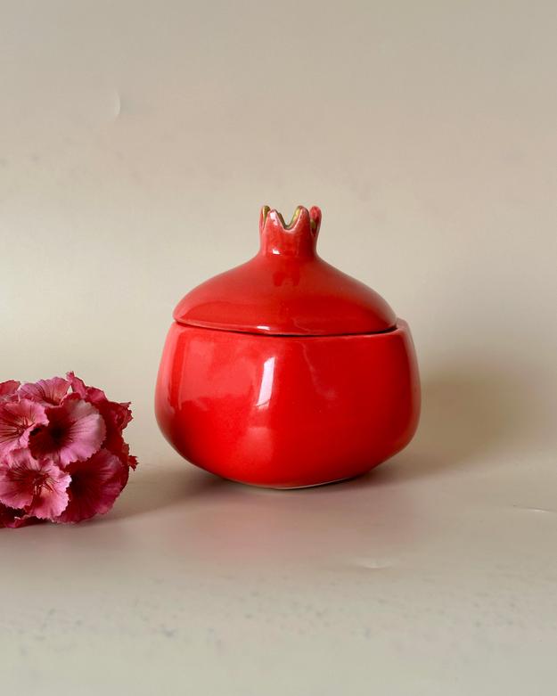 Anaar Bazaar Inspired Ceramic Jar Cum Candle Holder