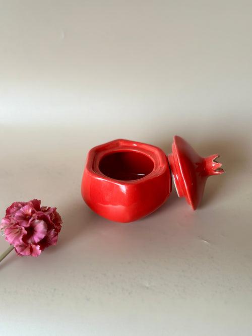 Anaar Bazaar Inspired Ceramic Jar Cum Candle Holder