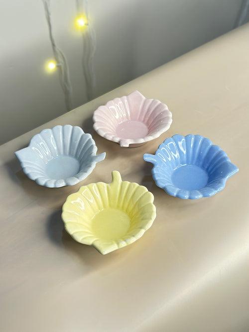 Pastel Ceramic Diya's Set of 4