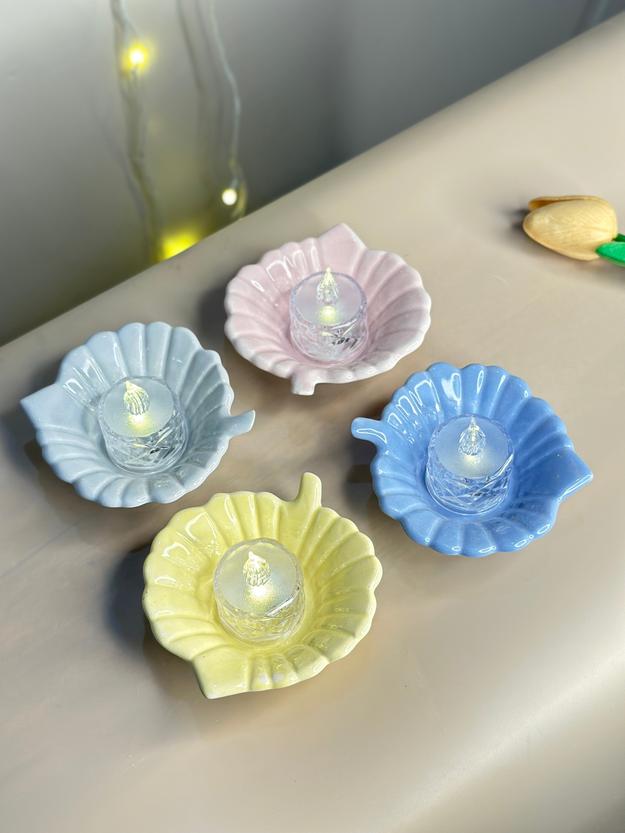 Pastel Ceramic Diya's Set of 4