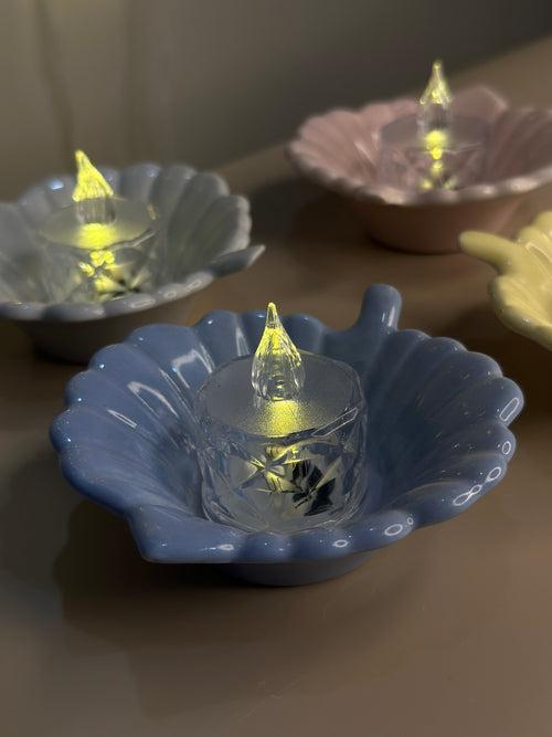 Pastel Ceramic Diya's Set of 4