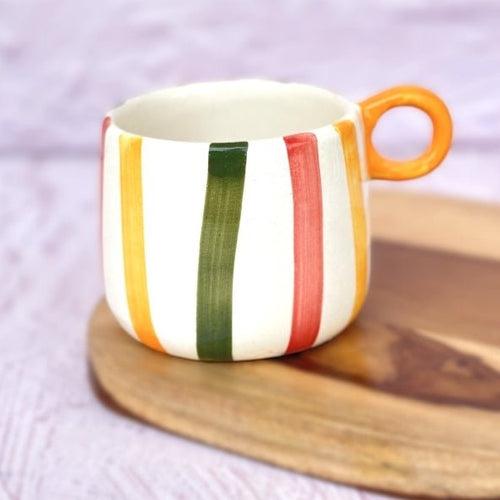 Colourful Stripes Coffee Cup-350ml