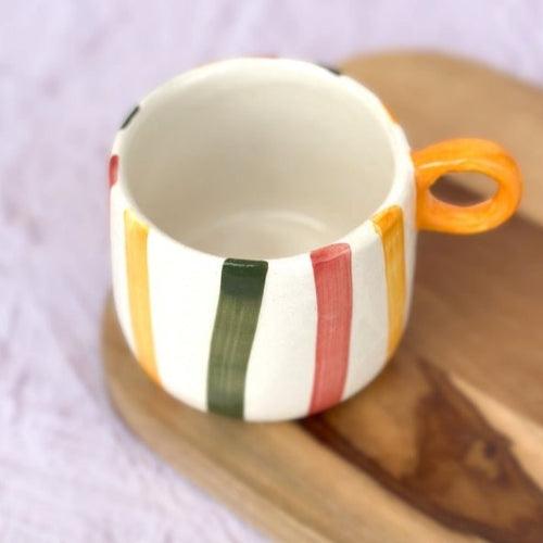 Colourful Stripes Coffee Cup-350ml