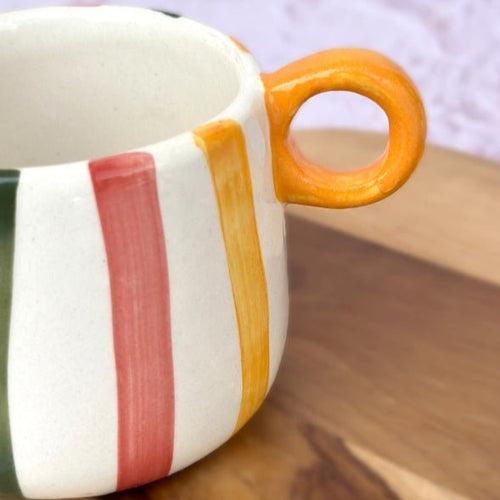 Colourful Stripes Coffee Cup-350ml