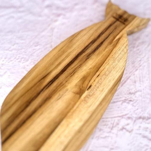 Fish-Shaped Teak Wood Platter